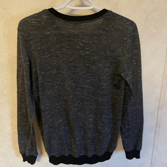 Aritzia Wilfred Grey | Black Trim T-shirt Sweater - Picture 3 of 5